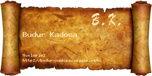 Budur Kadosa névjegykártya